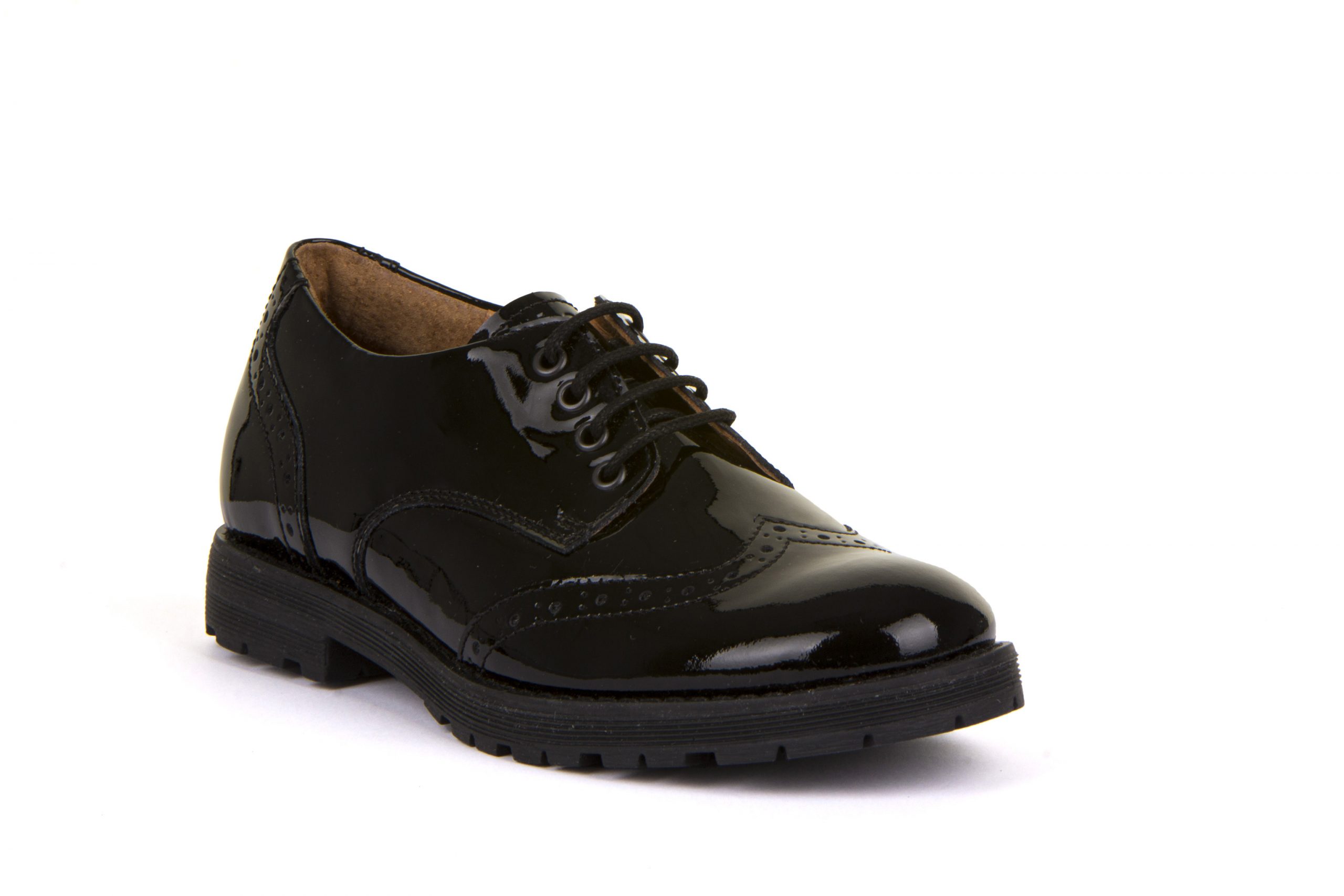Froddo Charlie – G4130079-1 Black Patent Leather Laced School Shoe ...
