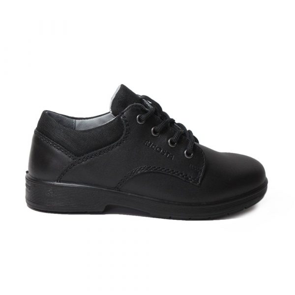 Ricosta - Harry 4100202/090  Black Leather Lace-Up School Shoe - Image 2